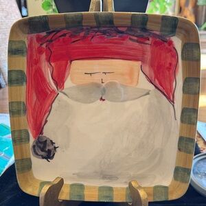 Vietri Italian Ild St Nick Ceramic Plate 9”